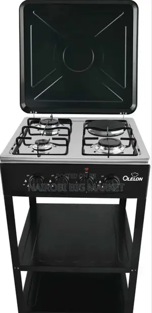 Olelon Full Standing Cooker With Shelves SH02