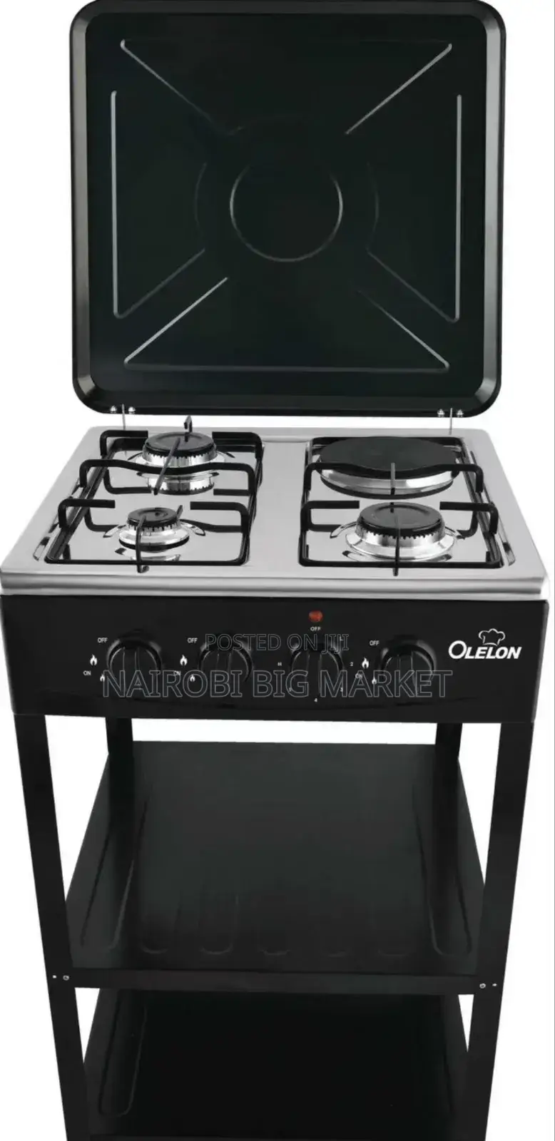 Olelon Full Standing Cooker With Shelves SH02