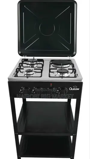 Olelon Full Standing Cooker With Shelves SH02