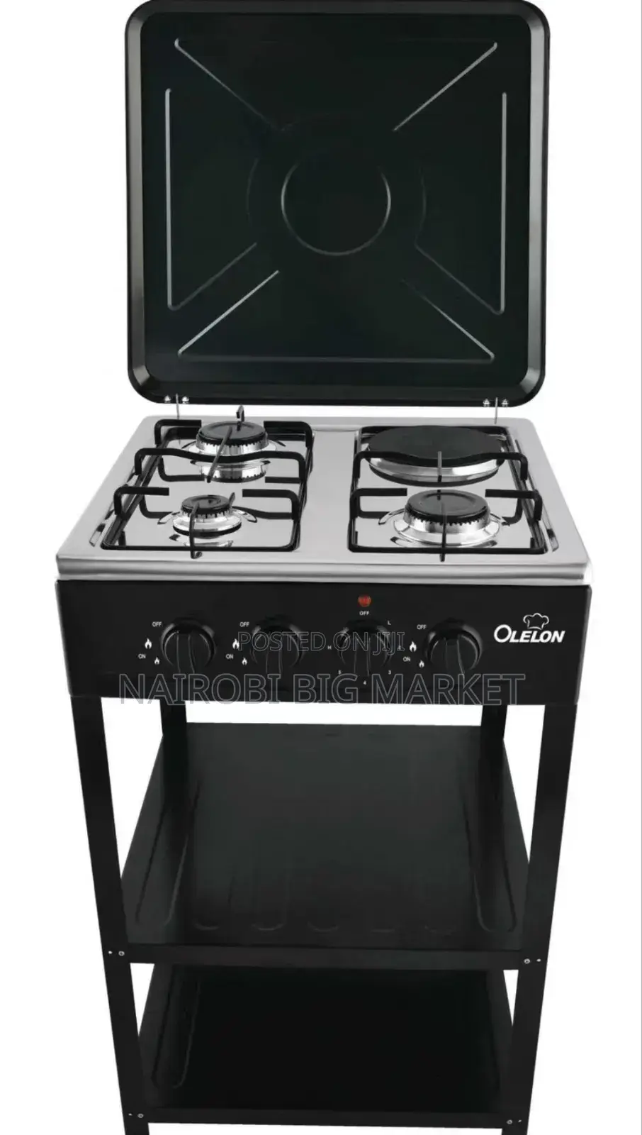 Olelon Full Standing Cooker With Shelves SH02