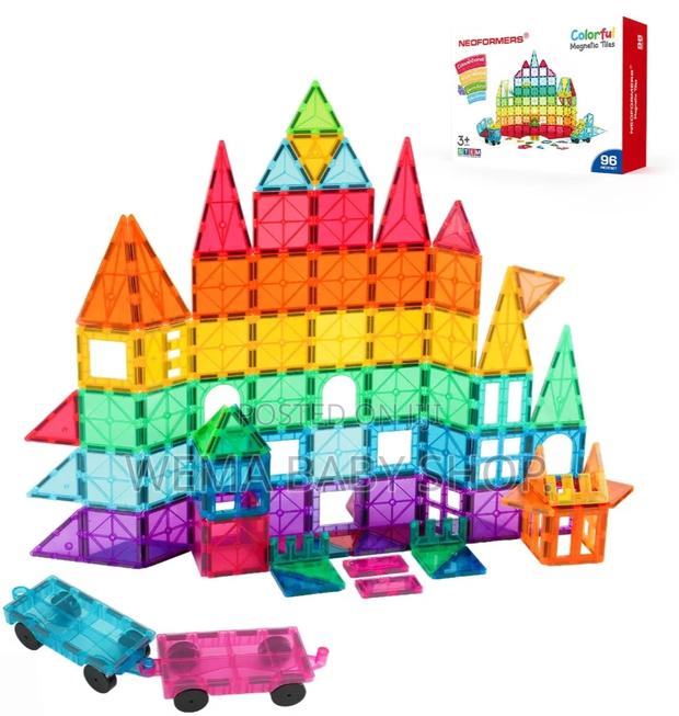 96PCS Magnetic Tiles Set - thumbnail 2