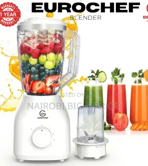 2 in 1 Eurochef 1.8 Liter With 4 Speed 3 Pin (With Fuse) Blender