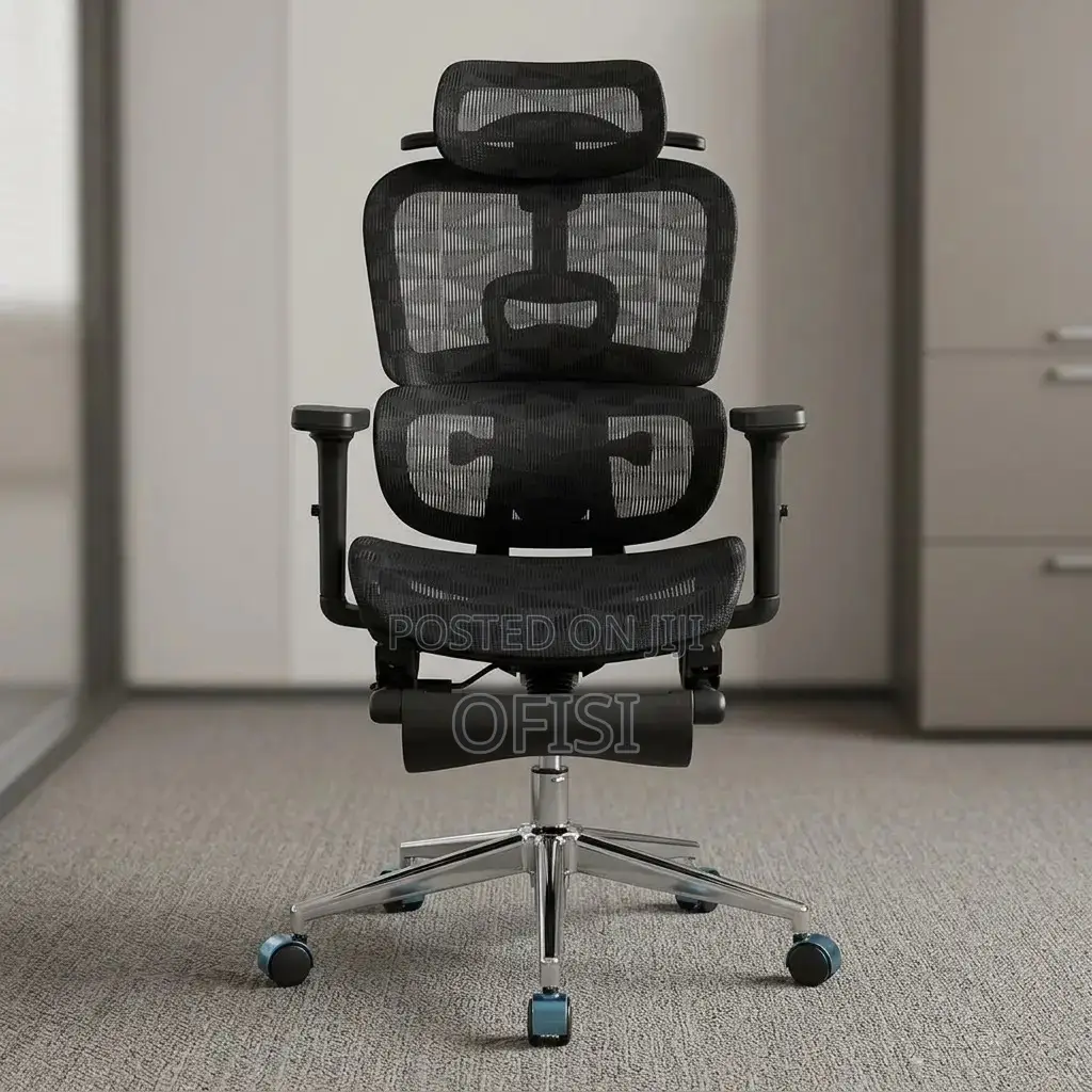 Office Chair; Ergonomic Office Chair With Footrest