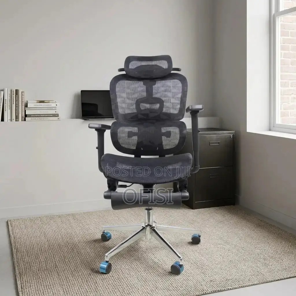 Office Chair; Ergonomic Office Chair With Footrest