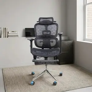 Office Chair; Ergonomic Office Chair With Footrest