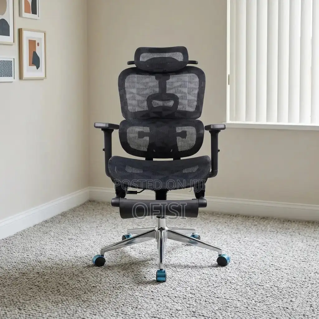 Office Chair; Ergonomic Office Chair With Footrest