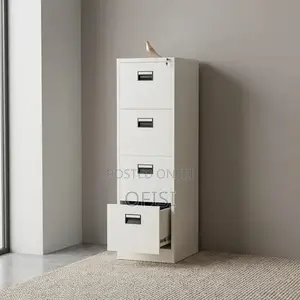Office Cabinet; Steel Lockable 4-Drawer File Cabinet