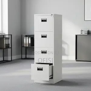 Office Cabinet; Steel Lockable 4-Drawer File Cabinet