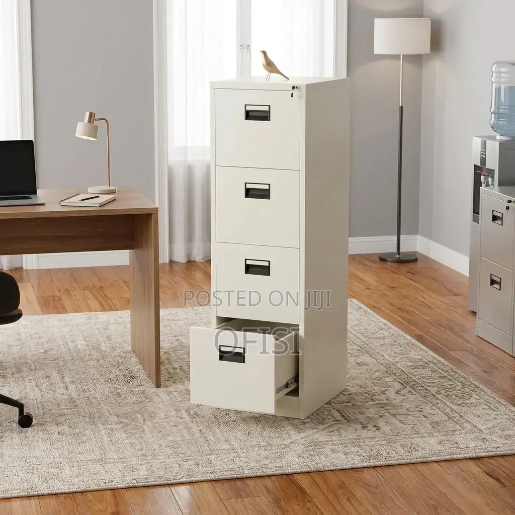 Office Cabinet; Steel Lockable 4-Drawer File Cabinet