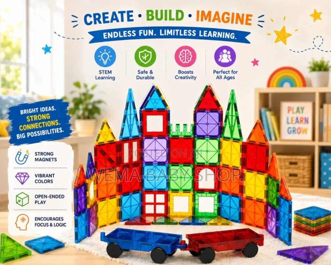 96PCS Magnetic Tiles Set