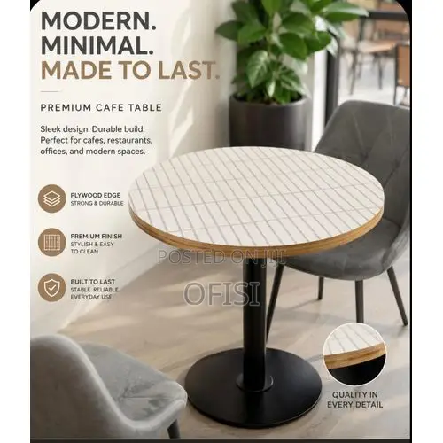 Dining Table; Round Wooden Top Dining Table