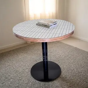 Dining Table; Round Wooden Top Dining Table
