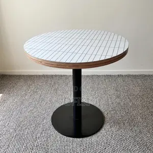 Dining Table; Round Wooden Top Dining Table