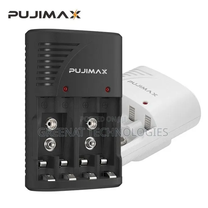 Pujimax Multiple Power Standard Charger 4 Slots for AA AAA 9V