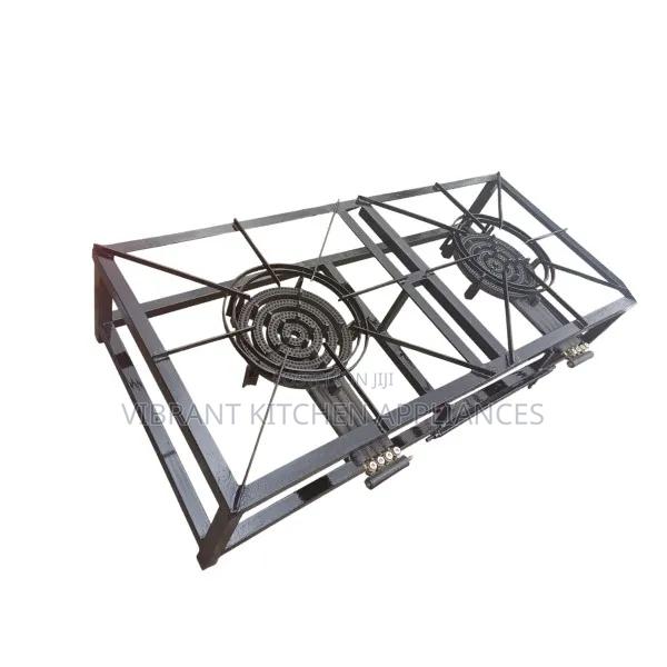 Mild Steel Four‐Ring Double Burner Cooker - main view
