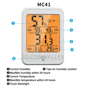 LCD Digital Display Thermometer Hygrometer for Home Indoor Outdoor