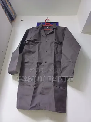 Grey Industrial Work Dust Coat,