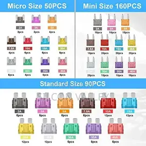 120 PCS Universal Car Fuse Insert 2-35a Combination New Car Fuse Box