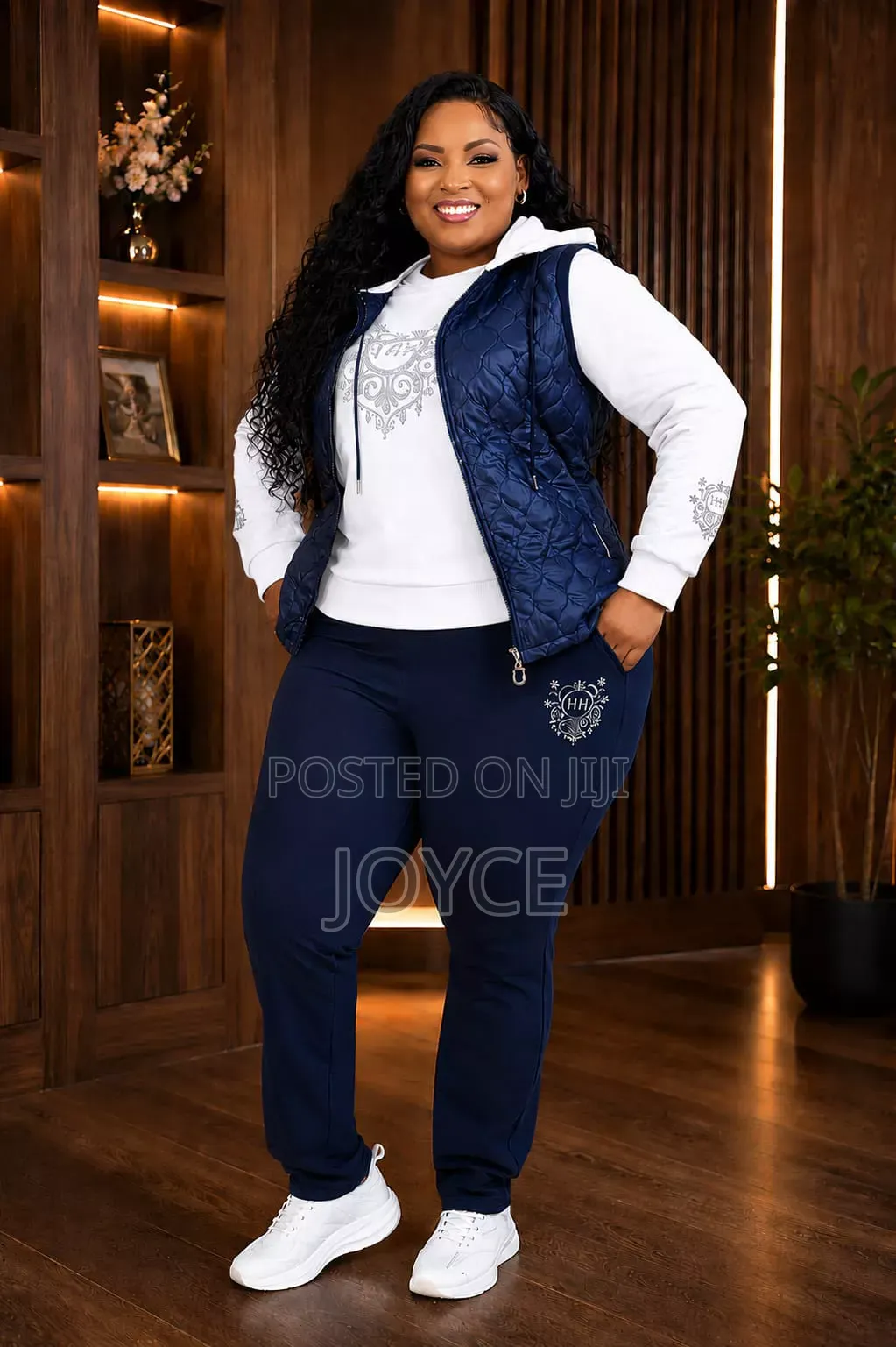 3 PC Tracksuit With a Long Sleeved Plain T-Shirt