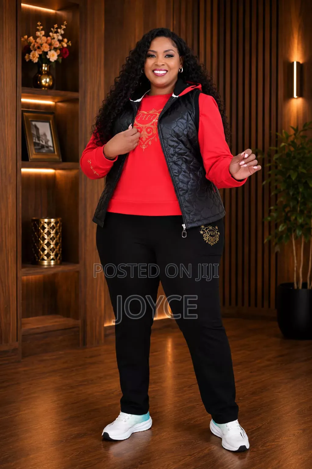 3 PC Tracksuit With a Long Sleeved Plain T-Shirt
