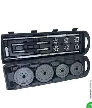 50kg Adjustable Cast Iron Dumbbell and Barbell Set for Men Women