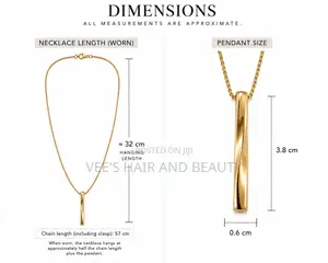 Twisted Gold Bar Necklace | Chain | Jewellery Fashion Accessory
