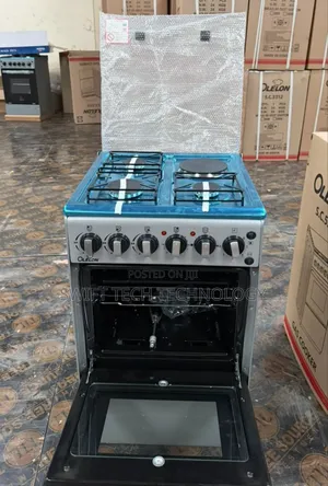 Olelon 50*55Cm 3G+1E Standing Cooker With Electric Oven -Silver