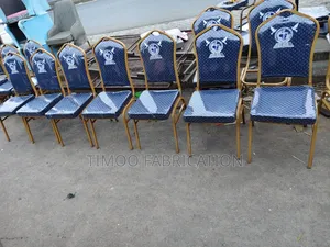 Conference Blue Seats With Print Logo