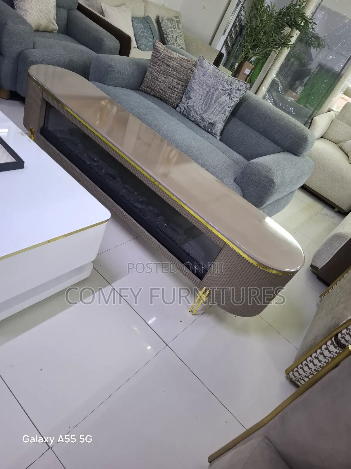 Brown and Gold TV Stands
