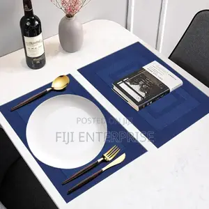 6-Piece PVC Woven Table Mats – Double Sided | Heat Resistant