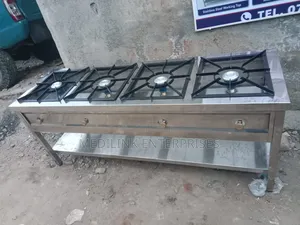 Alamosa Design Stainless Steel Commercial Kitchen 4 4-Burner Cooker