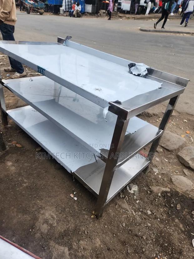 Heavy Duty Double Shelves Working Table - main view