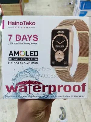 HainoTeko-28 Mini Ladies Smart Watch in Gold.