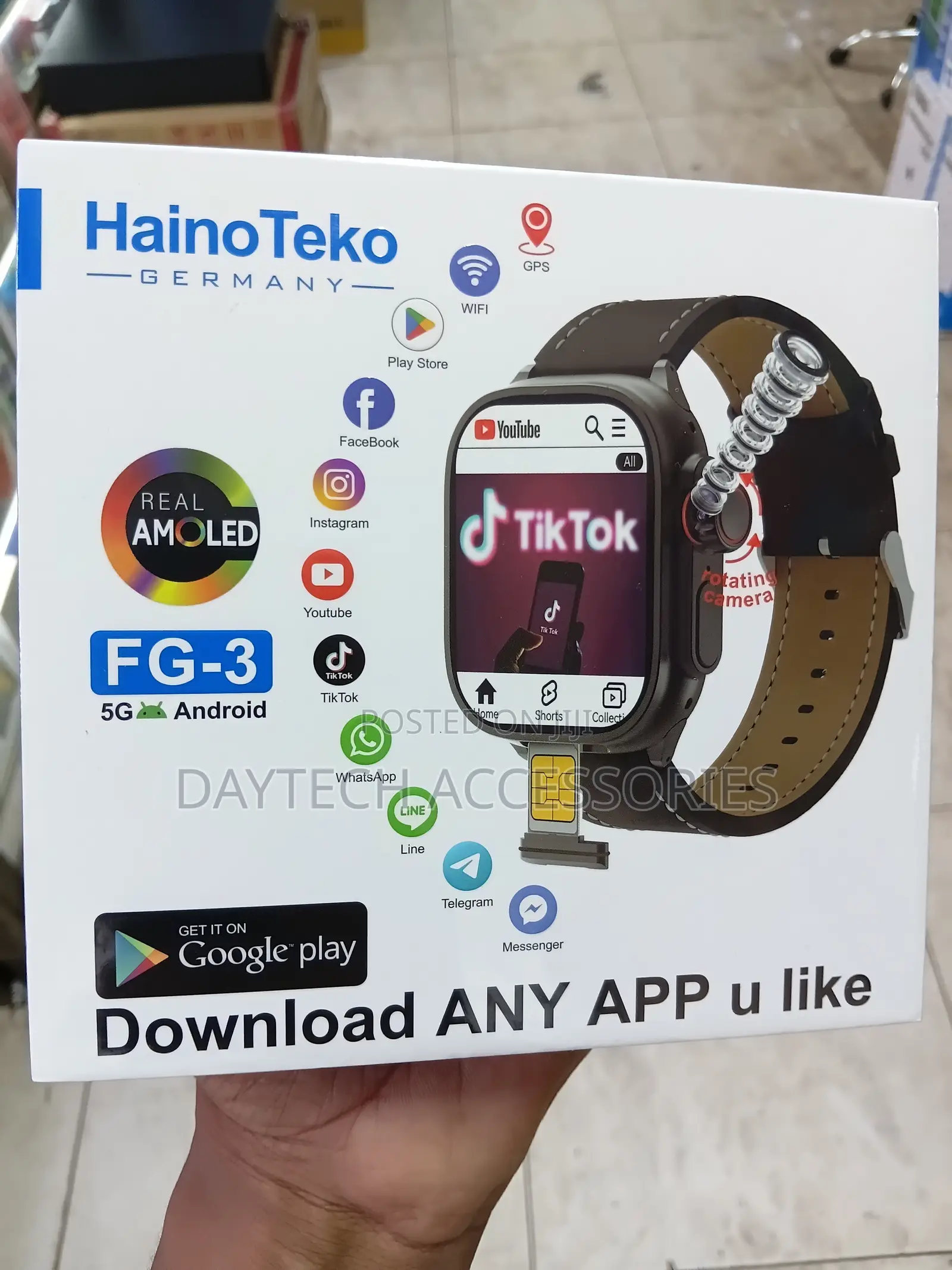 Haino Teko Fg-3 5G Android Smart Watch Sim Card Support.