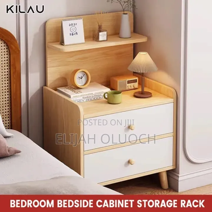 Minimalist Wooden Bedside Table With Drawer