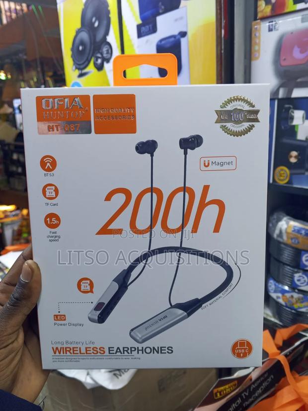 OFIA Huntop HT-087 Wireless Bluetooth Neckband Earphones –
