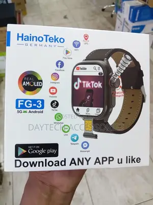 HainoTeko - 3 Germany AMOLED Display Waterproof Smart Watch - Black