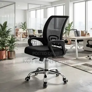 Office Chairs; Mid Backrest Ergonomic 360 Swivel Office Seat