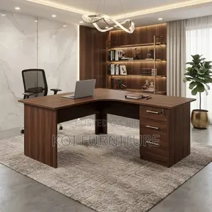 Office Desk; 1.4 Meters Round Curved Home Office Wooden Desk