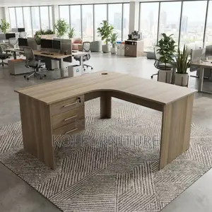 Office Desk; 1.4 Meters Round Curved Home Office Wooden Desk