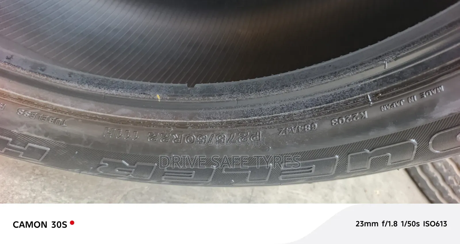 275/50 R 22 Brand New Bridgestone Tyre Made in Japan