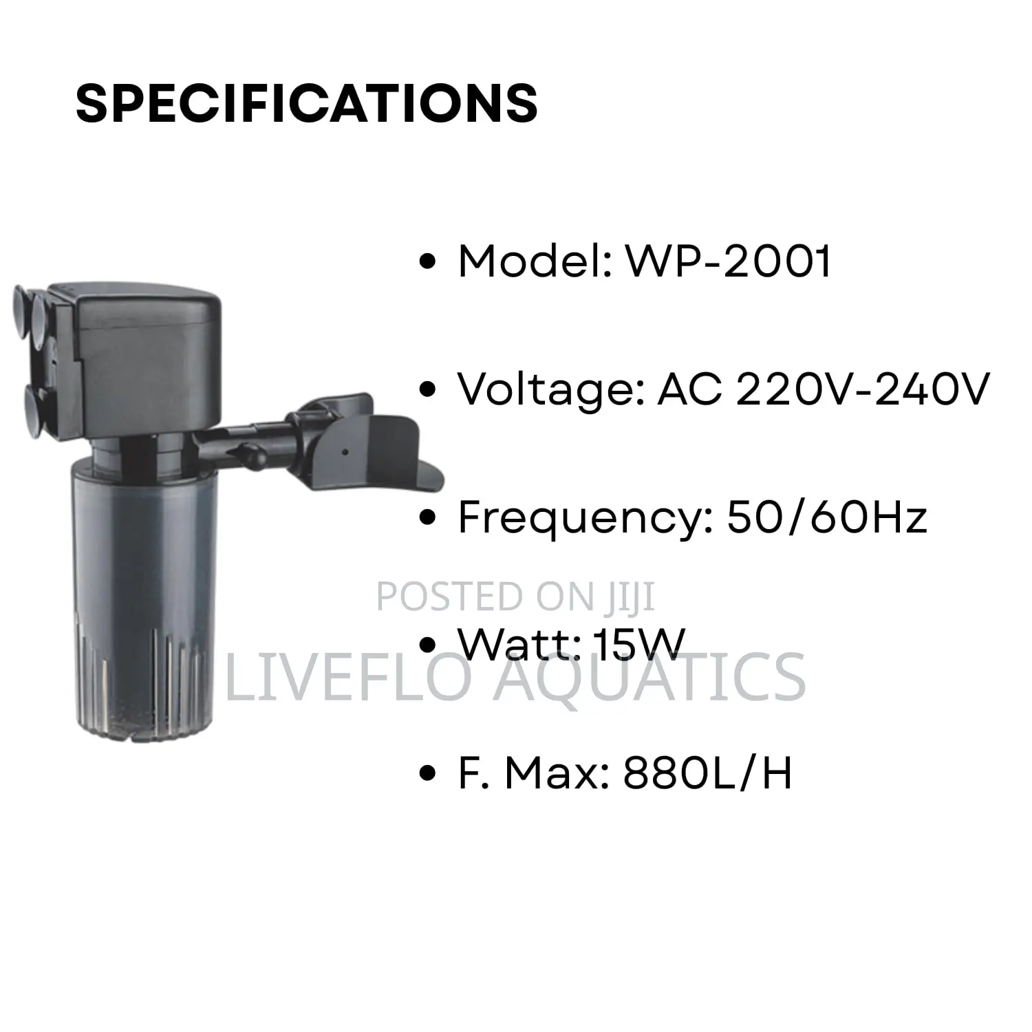 Powerful Aquarium Filtration Pump Crystal Clear Water for Healthy Fish