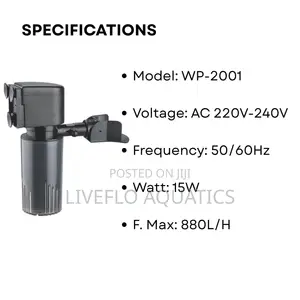 Powerful Aquarium Filtration Pump Crystal Clear Water for Healthy Fish