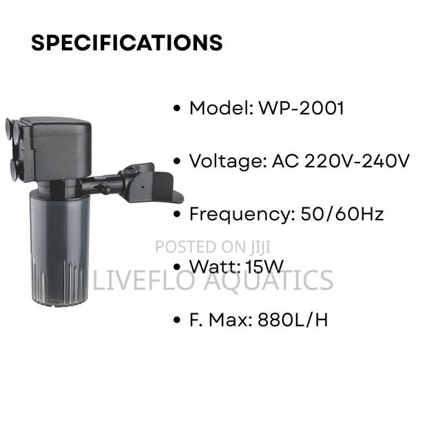 Powerful Aquarium Filtration Pump Crystal Clear Water for Healthy Fish - main view