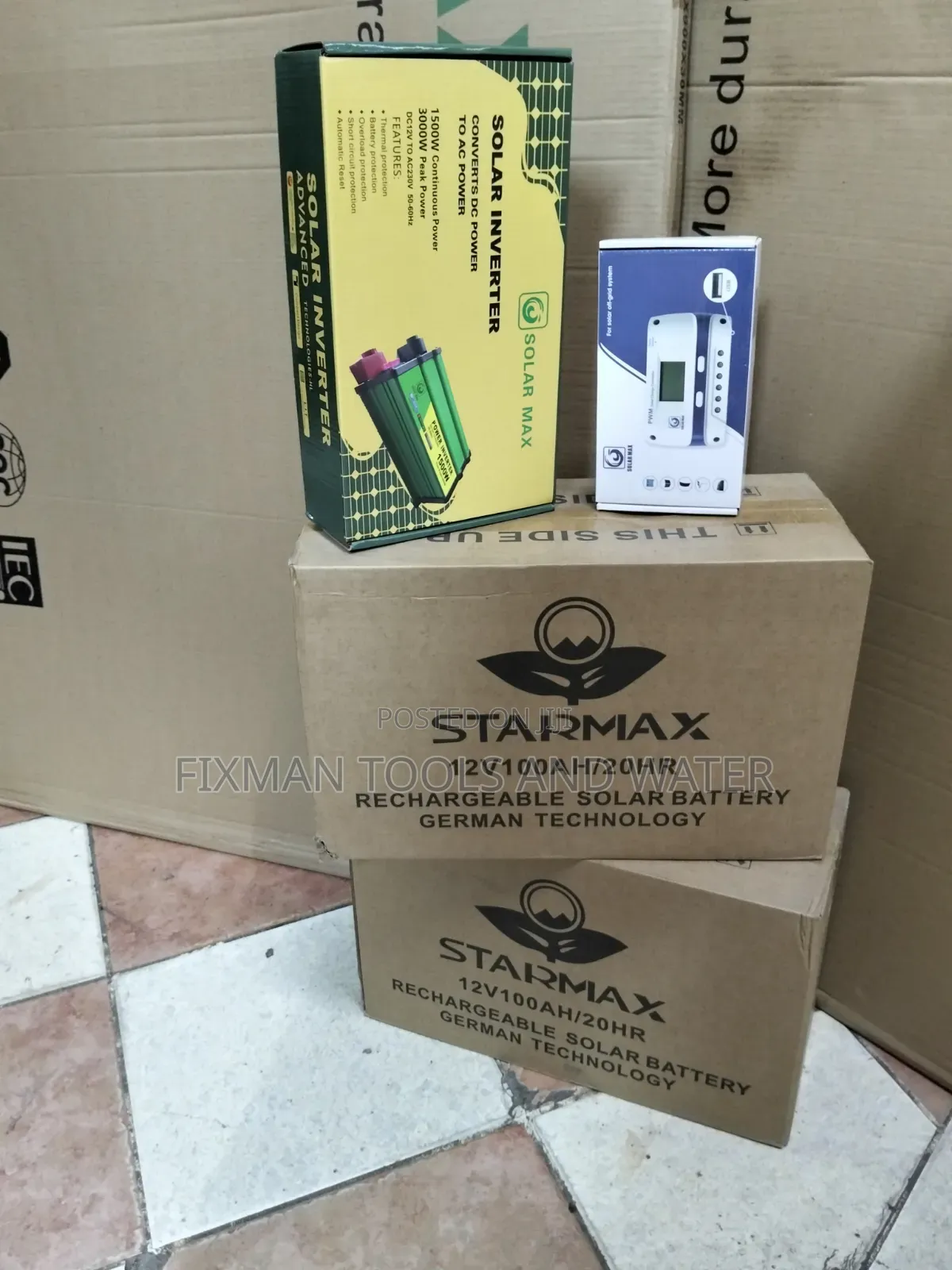 House 3 Bedroom Solar Power System 2 Batt 2 Panel Inverter Controller