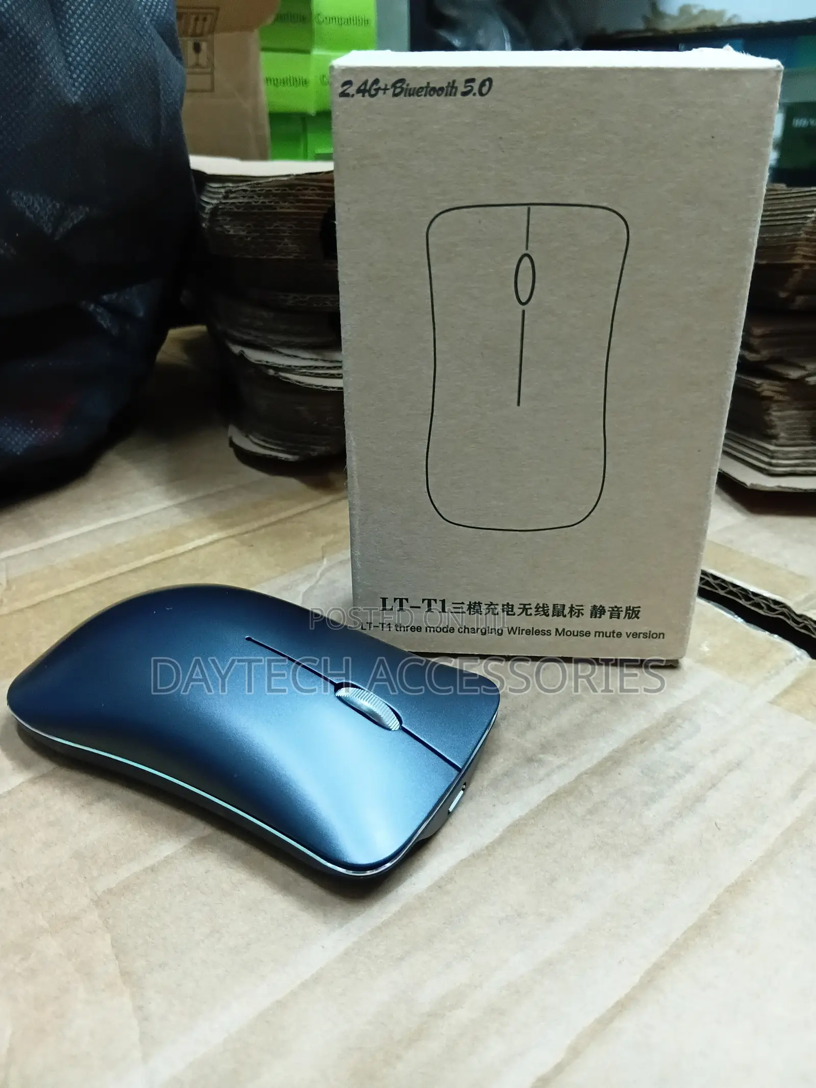 LT-T1 Ultra-Slim Metal-Framed LT-T1 Three-Mode Rechargeable Mouse.