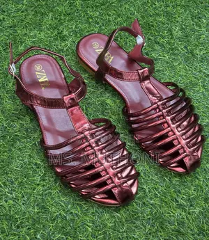 ZARA Metallic Caged Flat Sandals Size 37-42