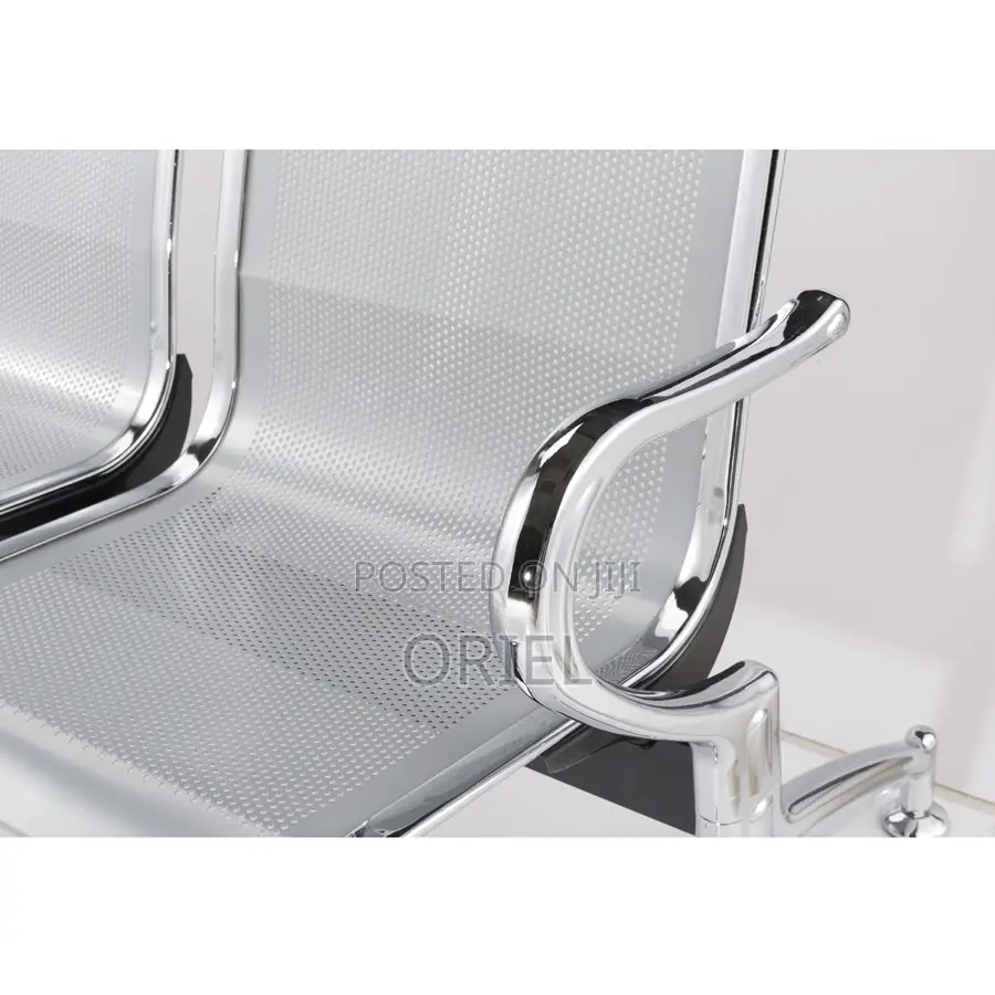 Office Bench : 2-Seater Steel Office Waiting Reception Bench.