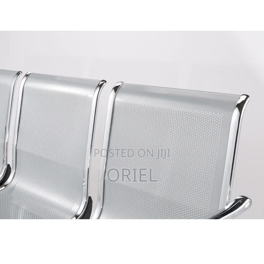 Office Bench : 2-Seater Steel Office Waiting Reception Bench.