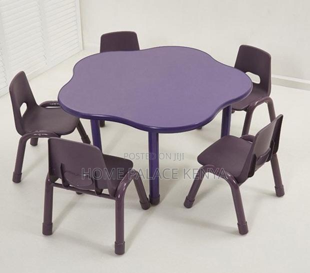 School Table: 6 Seater Fireproof Blossom Kids Table - thumbnail 2